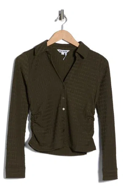 Dkny Jeans Lace Slim Button Front Sweater In Green