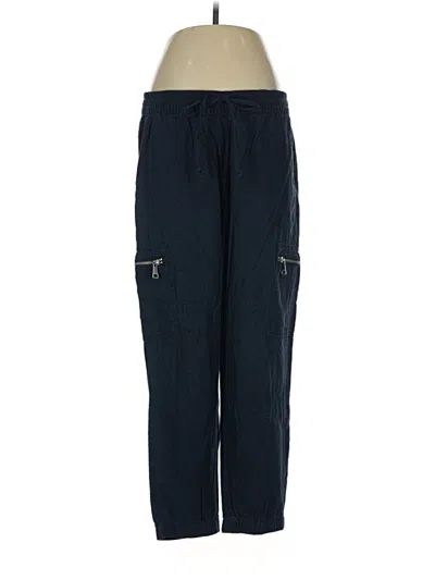 Pre-owned Dkny Jeans Linen Pants In Blue