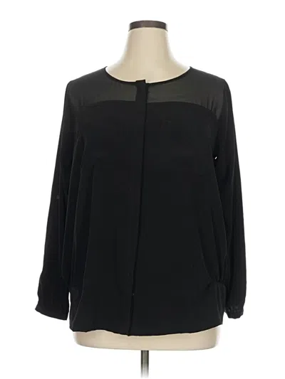 Pre-owned Dkny Jeans Long Sleeve Blouse In Black