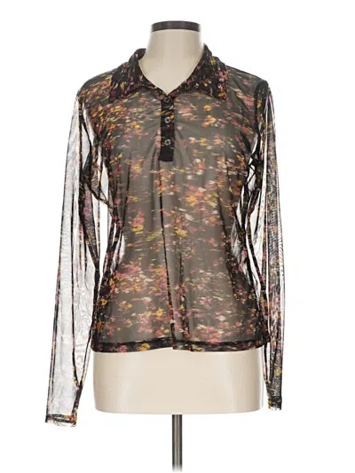 Pre-owned Dkny Jeans Long Sleeve Blouse In Black
