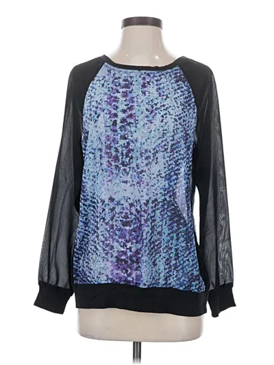 Pre-owned Dkny Jeans Long Sleeve Blouse In Blue