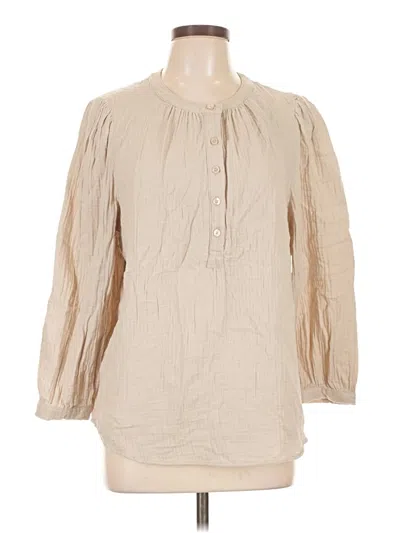 Pre-owned Dkny Jeans Long Sleeve Blouse In Brown