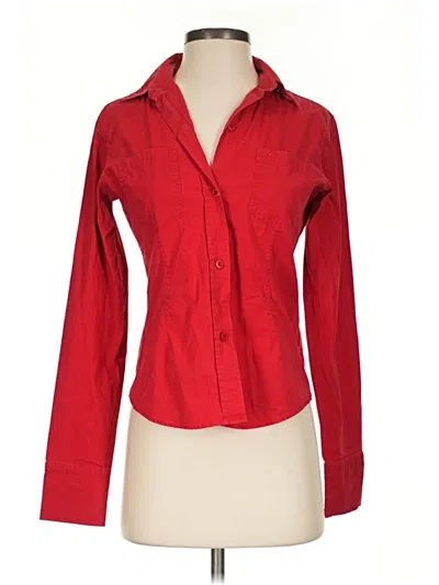 Pre-owned Dkny Jeans Long Sleeve Blouse In Red