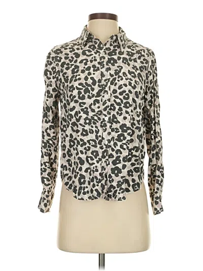 Pre-owned Dkny Jeans Long Sleeve Blouse In White