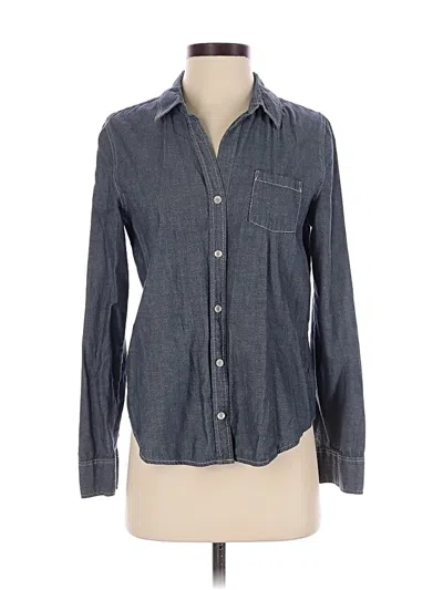 Pre-owned Dkny Jeans Long Sleeve Button Down Shirt In Gray