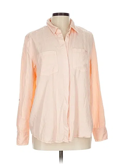 Pre-owned Dkny Jeans Long Sleeve Button Down Shirt In Orange