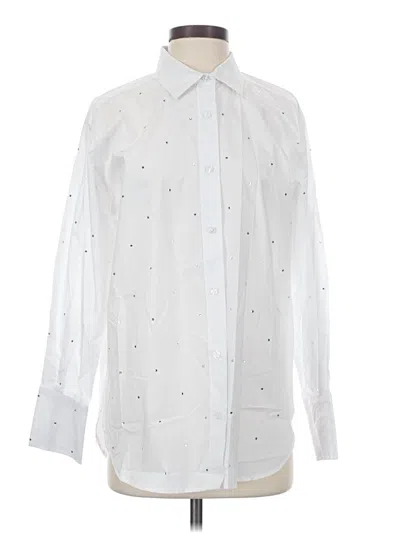 Dkny Jeans Long Sleeve Button Down Shirt In White