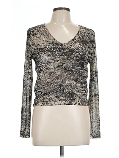 Pre-owned Dkny Jeans Long Sleeve T-shirt In Silver