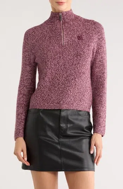 Dkny Jeans Marled Quarter Zip Sweater In Multi