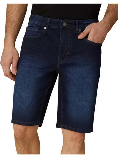 Dkny Jeans Mens Regular Fit Jean Denim Shorts In Blue