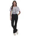 Dkny Jeans Petite High-rise Pull-on Flare Jeans