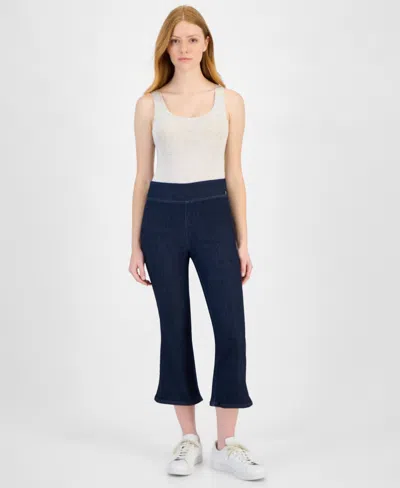 Dkny Jeans Petite High-rise Pull-on Kick-flare Jeans In Bond Street