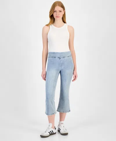 Dkny Jeans Petite High-rise Pull-on Kick-flare Jeans In Fairview