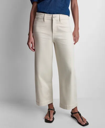Dkny Jeans Petite Indigo Knit High Rise Ankle Pants In Neutral