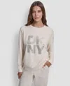 Dkny Jeans Petite Long Sleeves Sweatshirt In Neutral