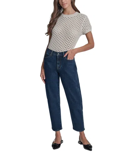 Dkny Jeans Petite Mid-rise Barrel-leg Jeans
