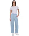 DKNY JEANS PETITE PULL-ON WIDE-LEG PANTS