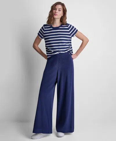 Dkny Jeans Petite Wide-leg Palazzo Pants In Blue