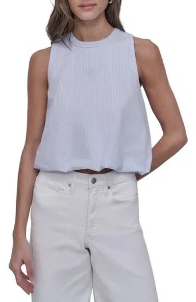 Dkny Jeans Poplin Sleeveless Top In Blue