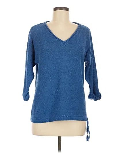 Pre-owned Dkny Jeans Pullover Sweater In Blue