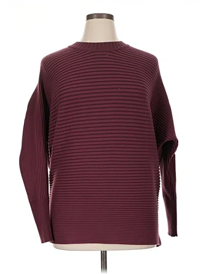Pre-owned Dkny Jeans Pullover Sweater In Burgundy