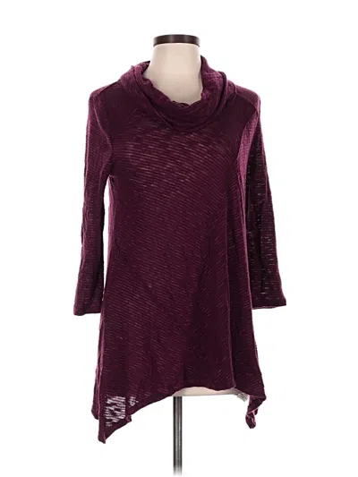 Pre-owned Dkny Jeans Pullover Sweater In Burgundy