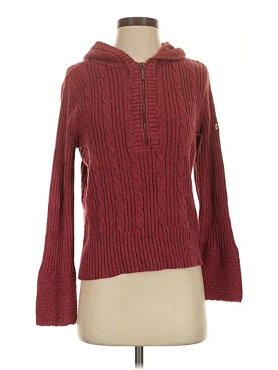 Pre-owned Dkny Jeans Pullover Sweater In Burgundy