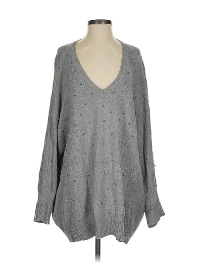 Pre-owned Dkny Jeans Pullover Sweater In Gray