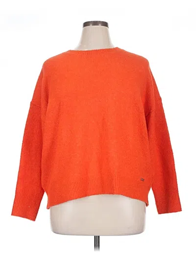 Pre-owned Dkny Jeans Pullover Sweater In Orange