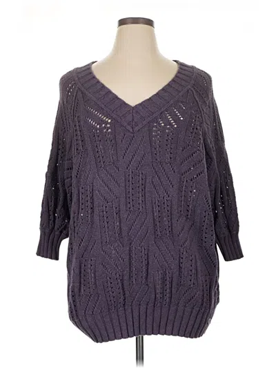 Pre-owned Dkny Jeans Pullover Sweater In Purple