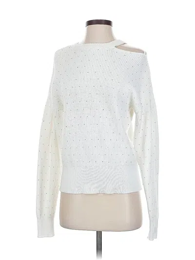 Pre-owned Dkny Jeans Pullover Sweater In White