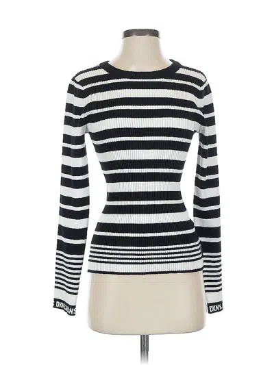 Pre-owned Dkny Jeans Pullover Sweater In White