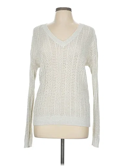 Pre-owned Dkny Jeans Pullover Sweater In White
