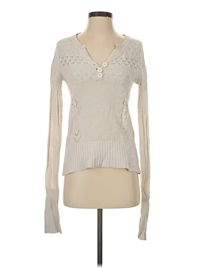 Pre-owned Dkny Jeans Pullover Sweater In White