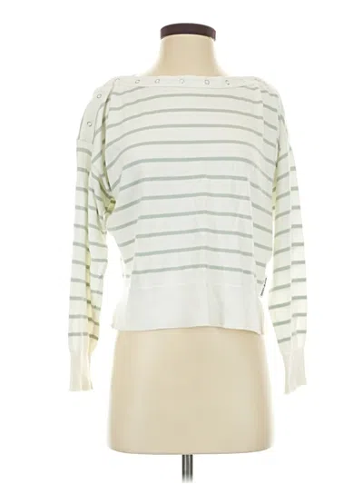 Pre-owned Dkny Jeans Pullover Sweater In White