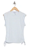 Dkny Jeans Ruched Knit Top In Blue