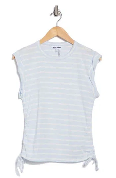Dkny Jeans Ruched Knit Top In Blue