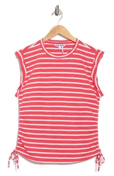 Dkny Jeans Ruched Knit Top In Pink