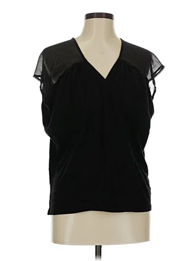 Pre-owned Dkny Jeans Short Sleeve Blouse In Black