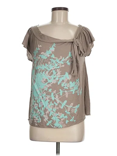 Pre-owned Dkny Jeans Short Sleeve Blouse In Gray
