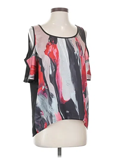 Dkny Jeans Short Sleeve Blouse In Gray