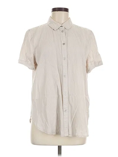 Pre-owned Dkny Jeans Short Sleeve Button Down Shirt In Gray