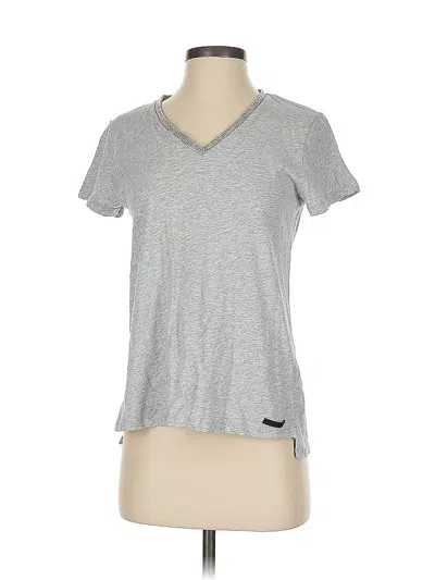 Pre-owned Dkny Jeans Short Sleeve T-shirt In Silver