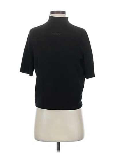 Pre-owned Dkny Jeans Short Sleeve Top In Black