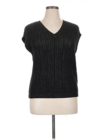 Pre-owned Dkny Jeans Short Sleeve Top In Black