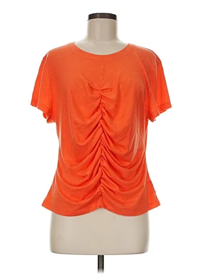 Pre-owned Dkny Jeans Short Sleeve Top In Orange