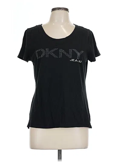 Pre-owned Dkny Jeans Short Sleeve T-shirt In Black