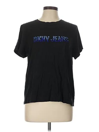 Pre-owned Dkny Jeans Short Sleeve T-shirt In Black