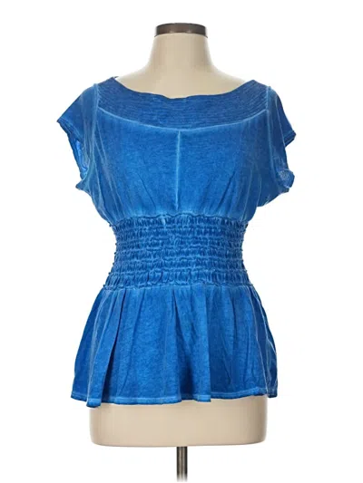 Pre-owned Dkny Jeans Short Sleeve T-shirt In Blue