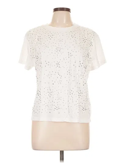 Pre-owned Dkny Jeans Short Sleeve T-shirt In Ivory